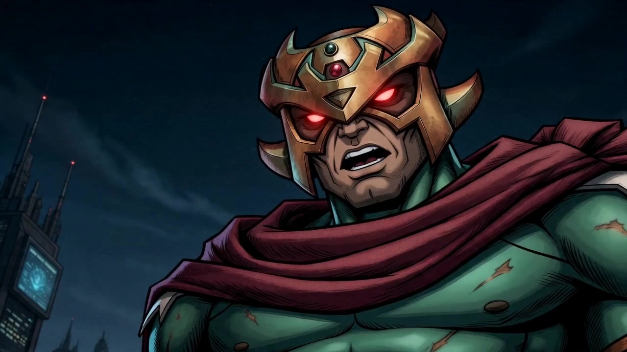Animated frame of Genesis, matching the published character design